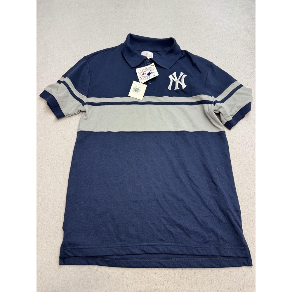 New York Yankees Shirt Mens Medium Blue MLB Baseball Genuine Merchandise Polo